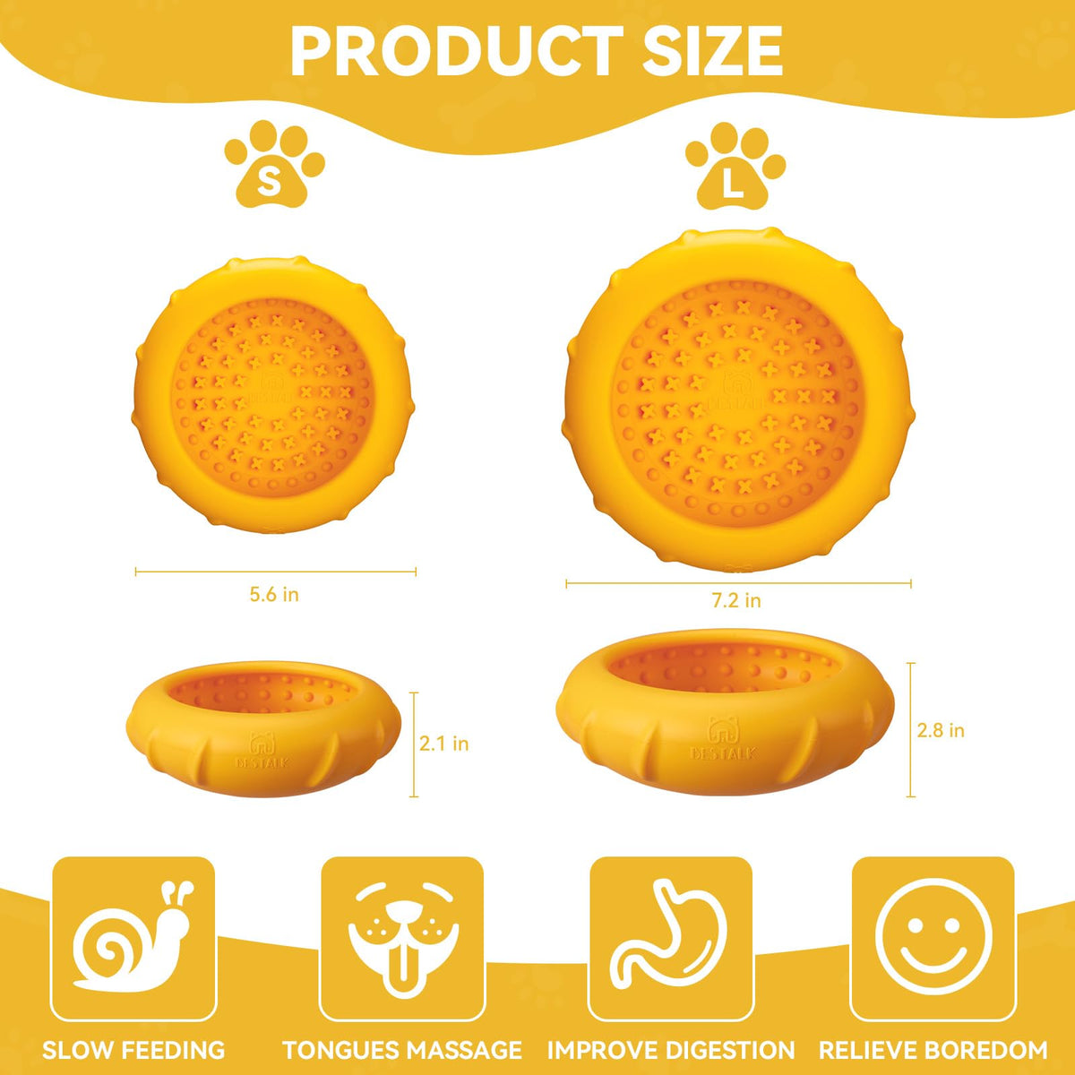 Dog Lick Bowl (Large / Orange)