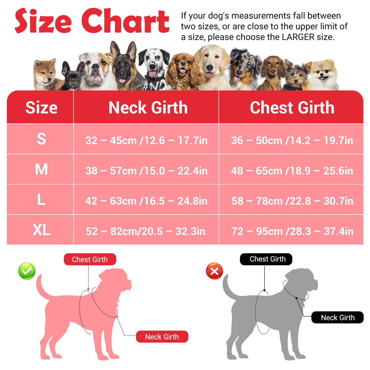 Dog Harness Small Sized Dog (Red / Small)