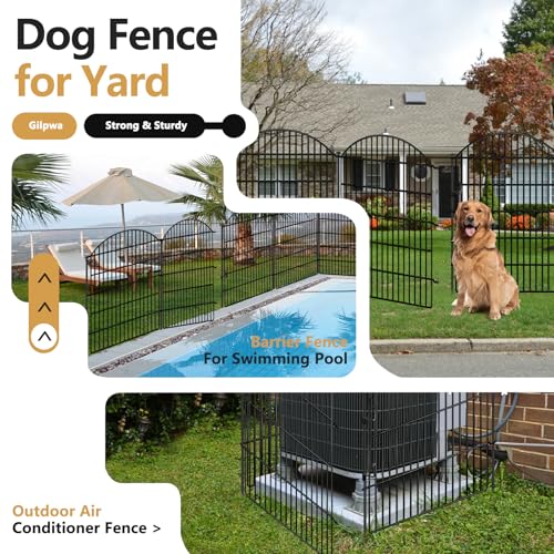 5 Panels Garden Fence Animal Barrier with Lock (40in(H) X 12ft(L))