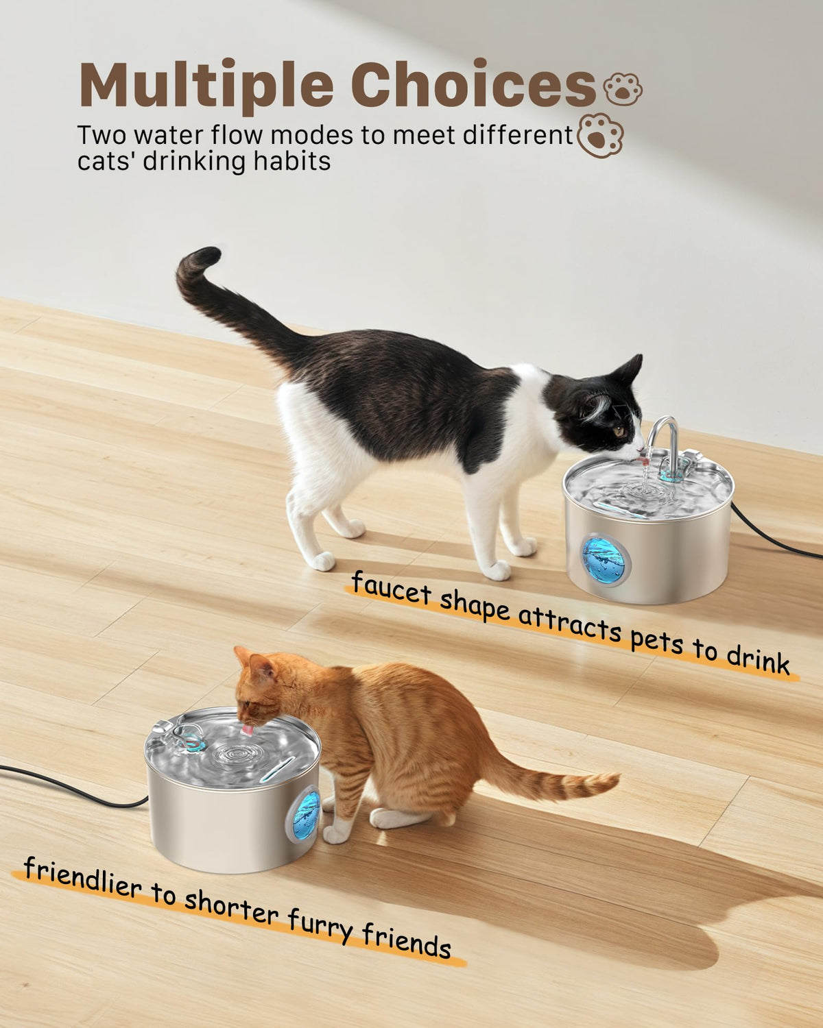 Cat Water Fountain Stainless Steel