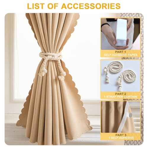 Adhesive Curtains (35"W x 79"L (Pack of 2) / White)