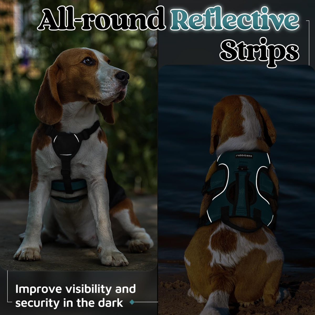 Escape Proof Dog Harness for Small (Dark Green / Small)