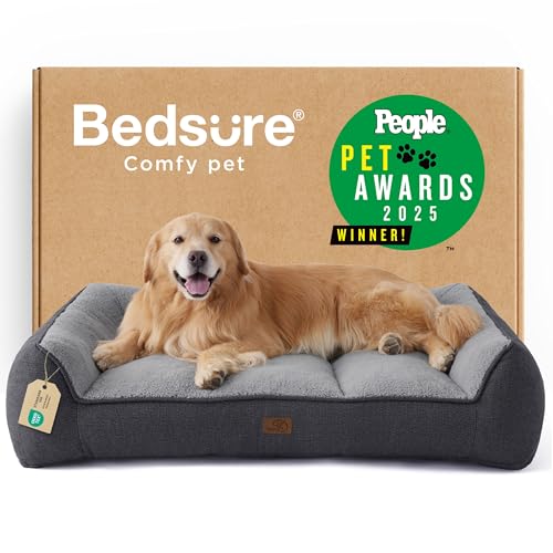 SupportMax® Extra Thick Orthopedic XL Dog Bed for Extra Large Dogs (Grey / 48"l X 35"w X 10"th)