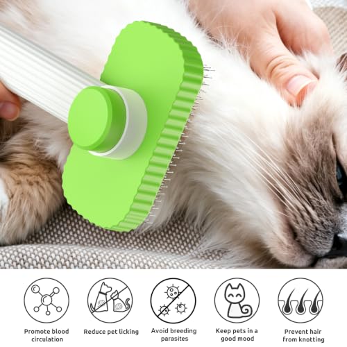Cat brush Cat Brush for Long or Short Haired Cats (Green)