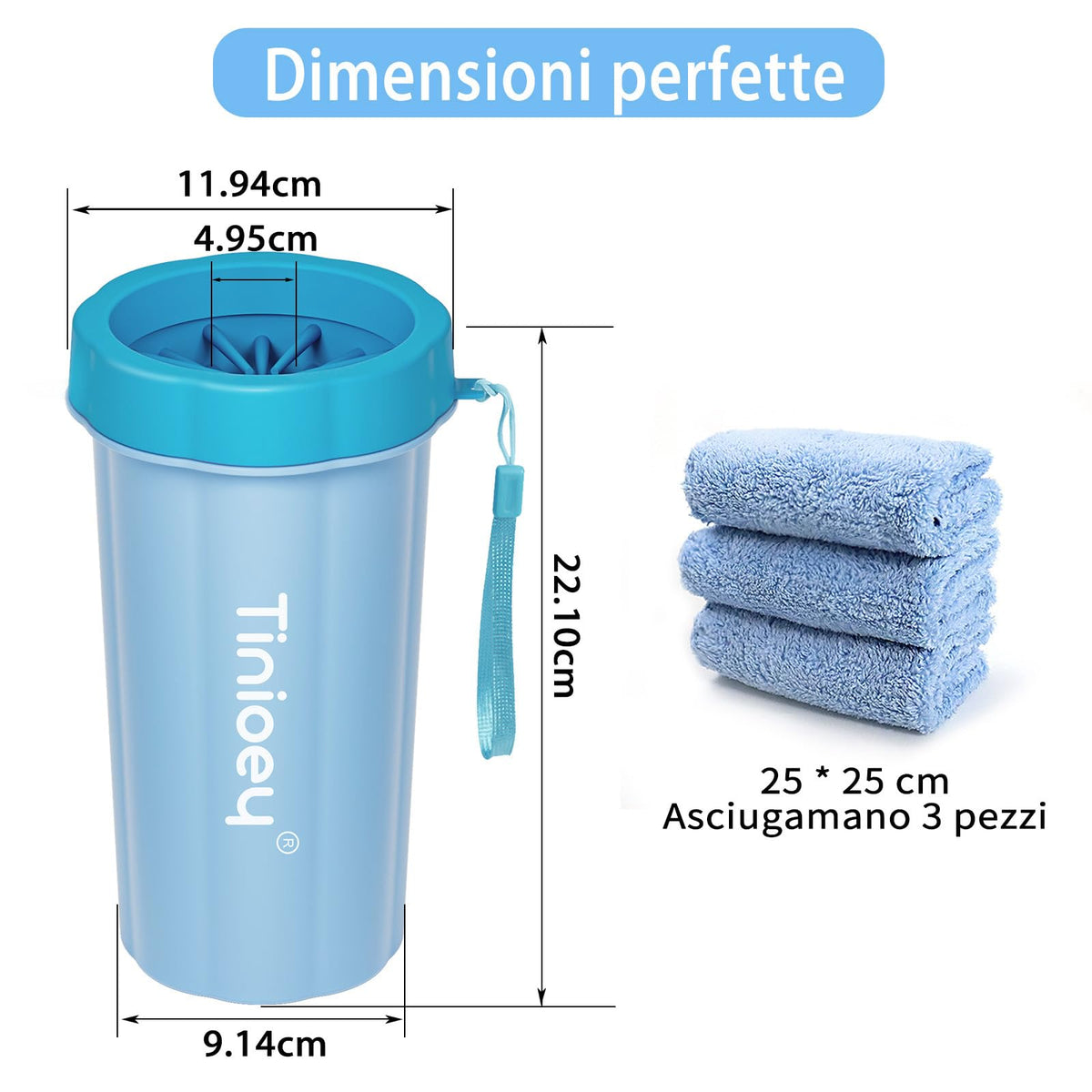 Large Breed Dog Paw Cleaner (Large / Blue)