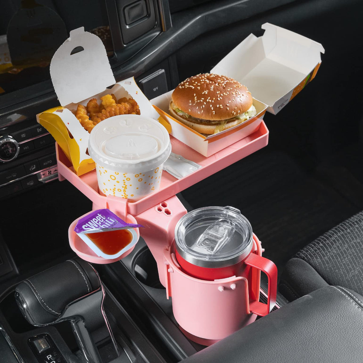 Cup Holder Tray for Car (Pink / 1Pack)