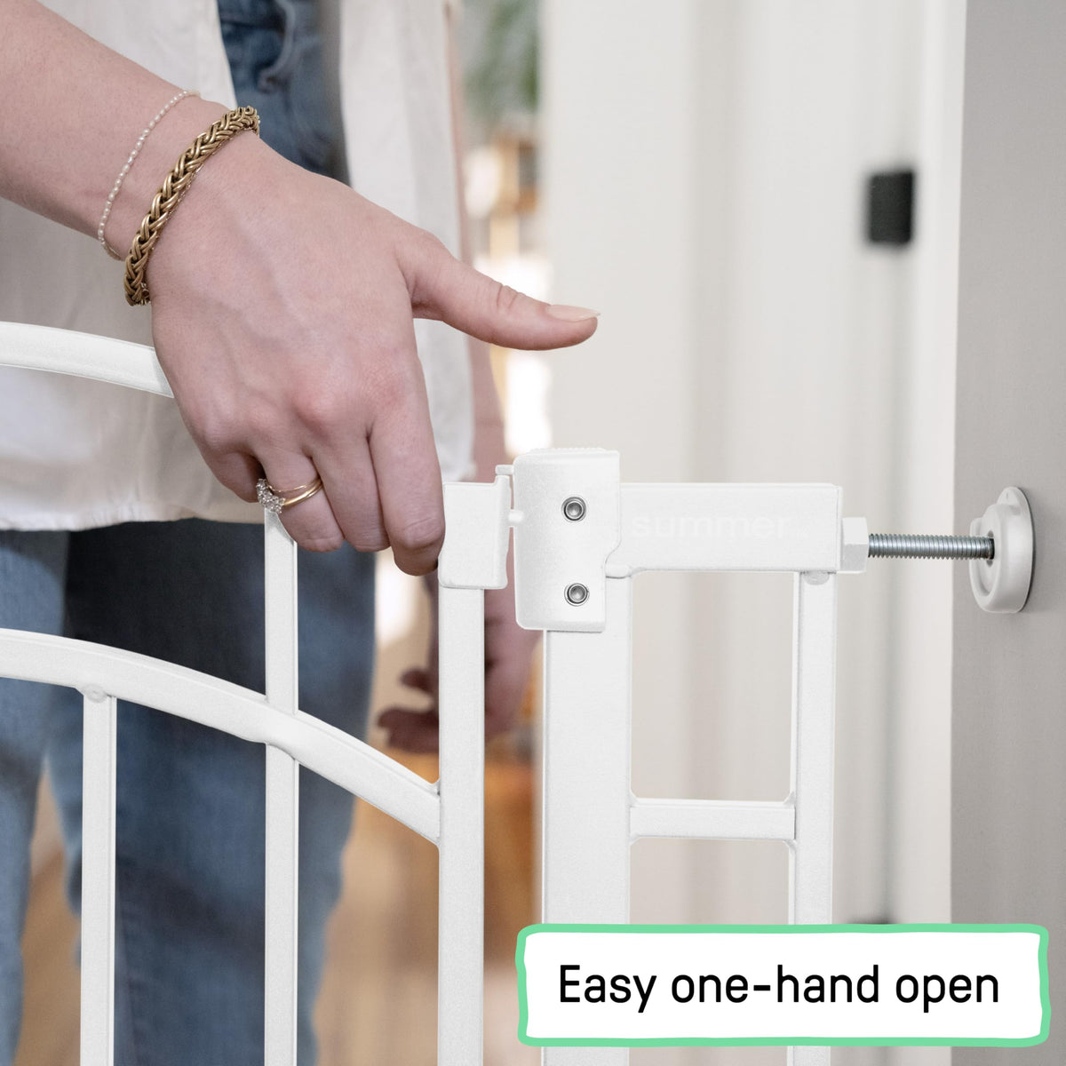 Decorative Extra Tall Baby Gate & Dog Gate (White / 28.5"-48" W x 36" H)