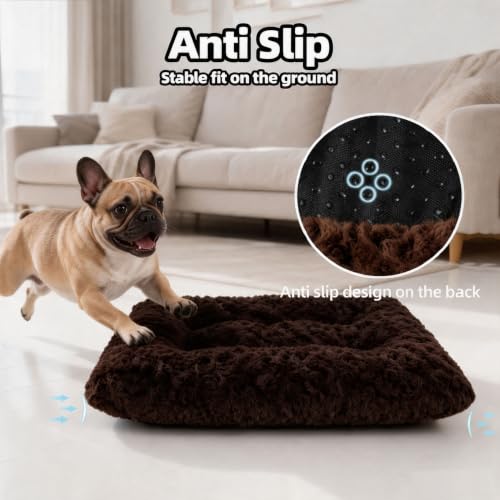 Dog Bed Medium Size (Coffee / 23"L x 18"W x 3"Th)