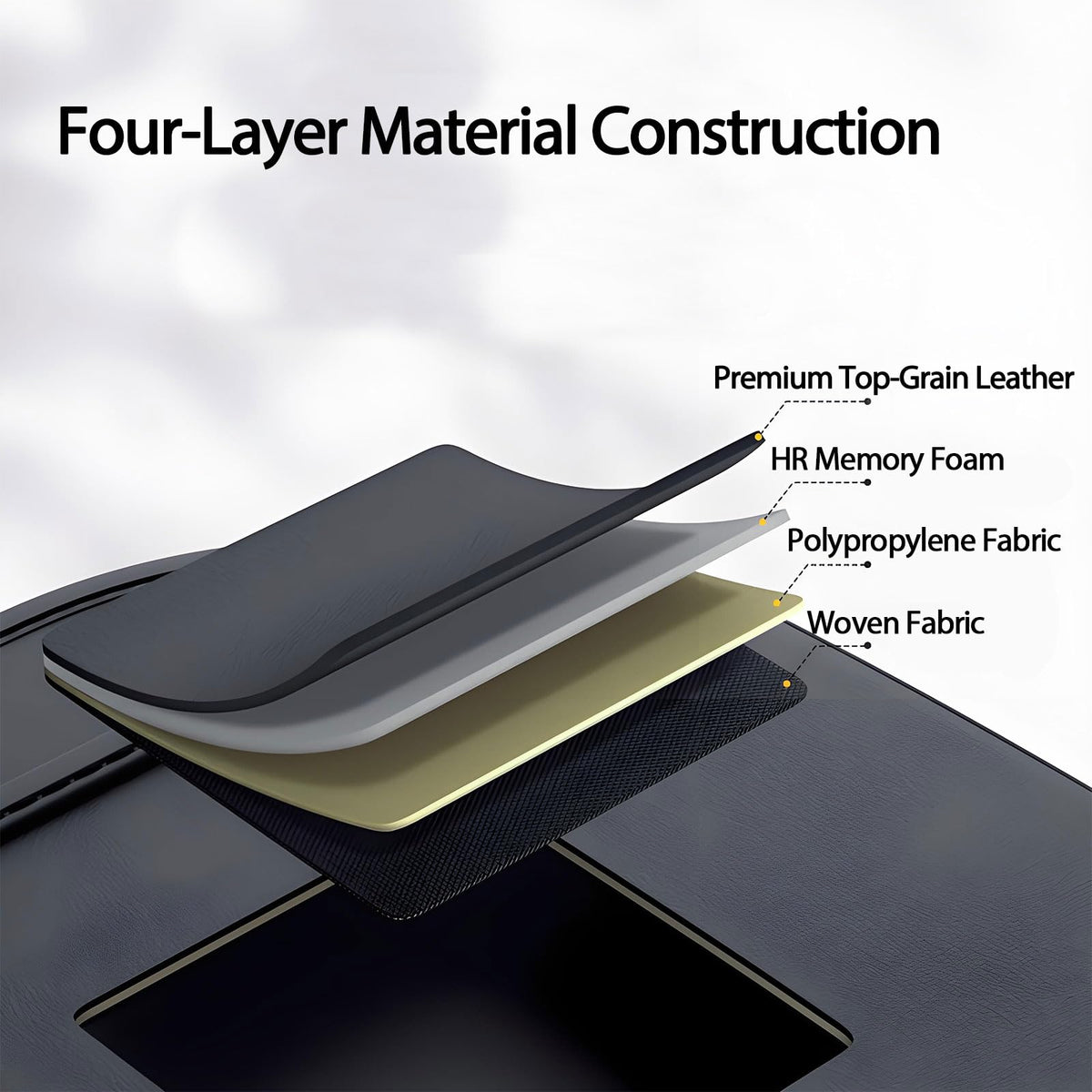 Universal Premium Leather Foldable Car Backseat Organizer with Table Tray