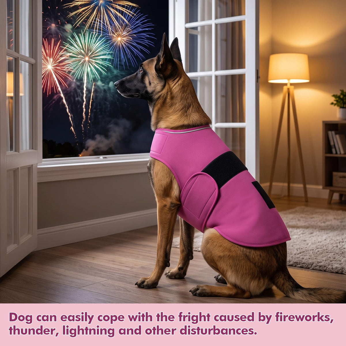 Dogs Calming Anxiety Vest Red (M)