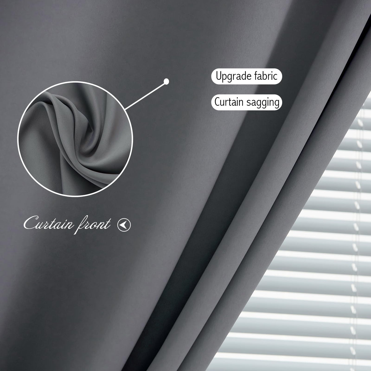 Blackout Curtains with Self Adhesive Tape No Rod No Drill Easy Install Window Cover for Bedroom Kitchen Dorm 34" W X 71" L Grey 1 Panel (34"W x 71"L (Pack of 1) / Grey)