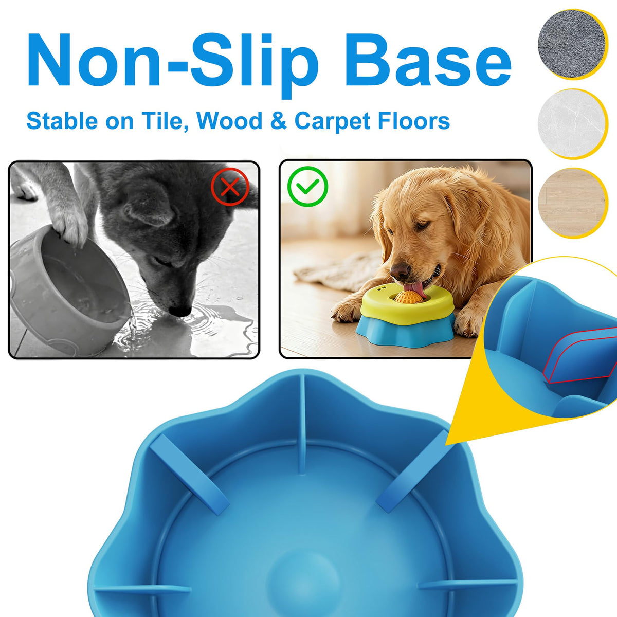Slow Feeder Dog Bowl for Liquid Treat (Licking bowl (Blue))