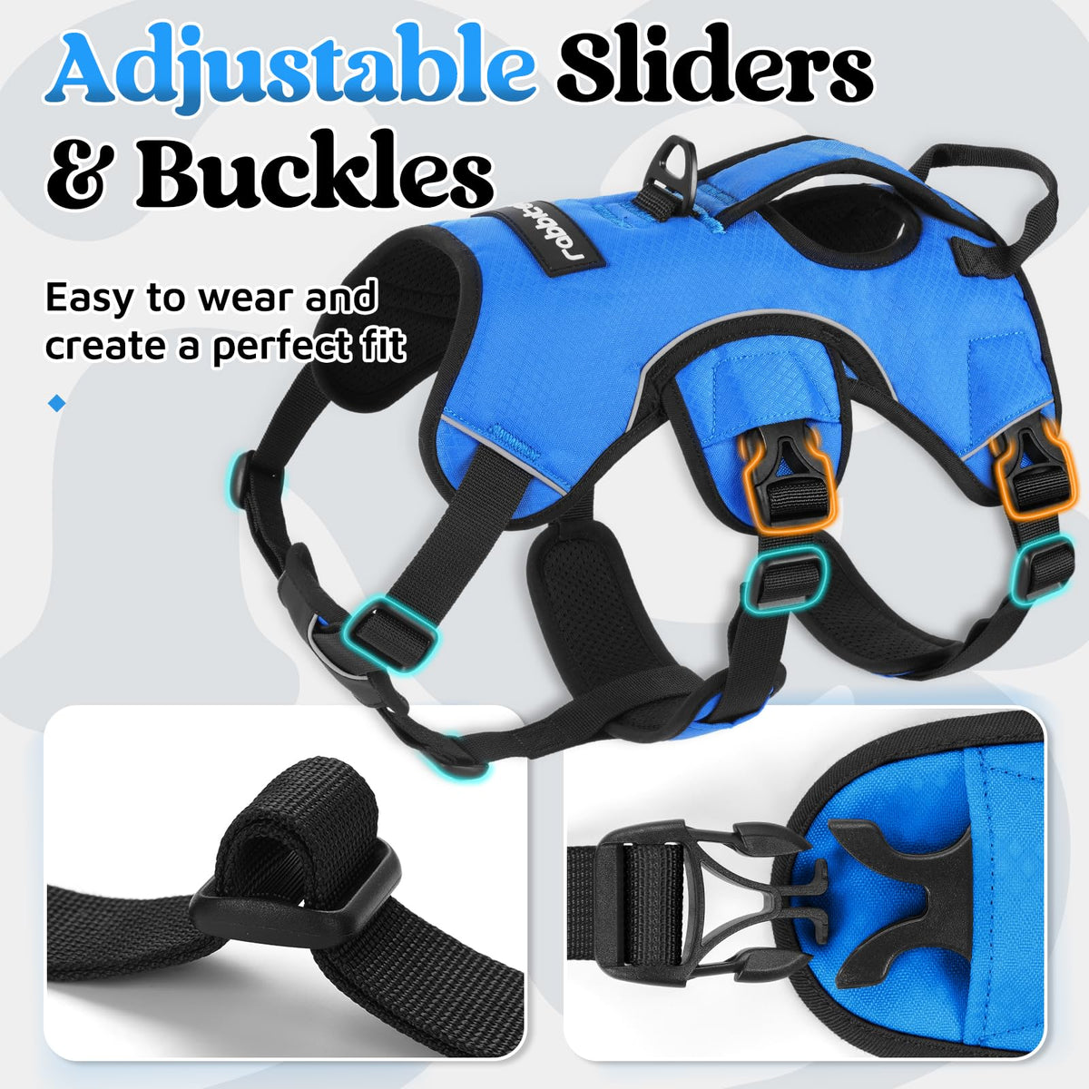 Escape Proof Dog Harness for X (Blue / X-Large)