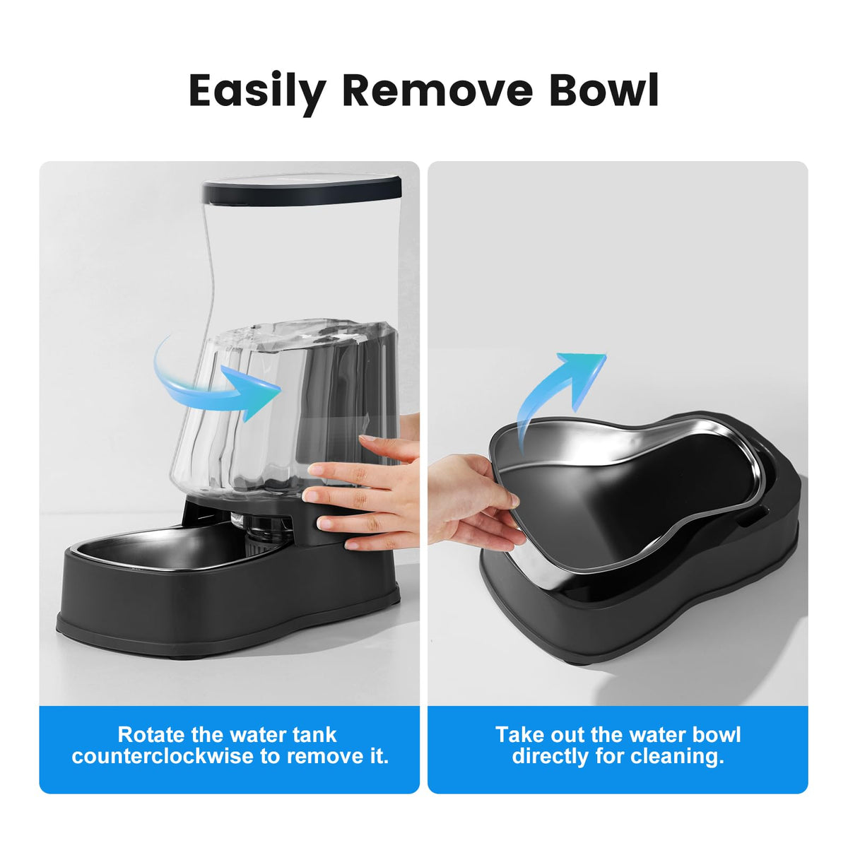 Automatic Dog Water Dispenser (Dark Grey / 1.6 Gallon)