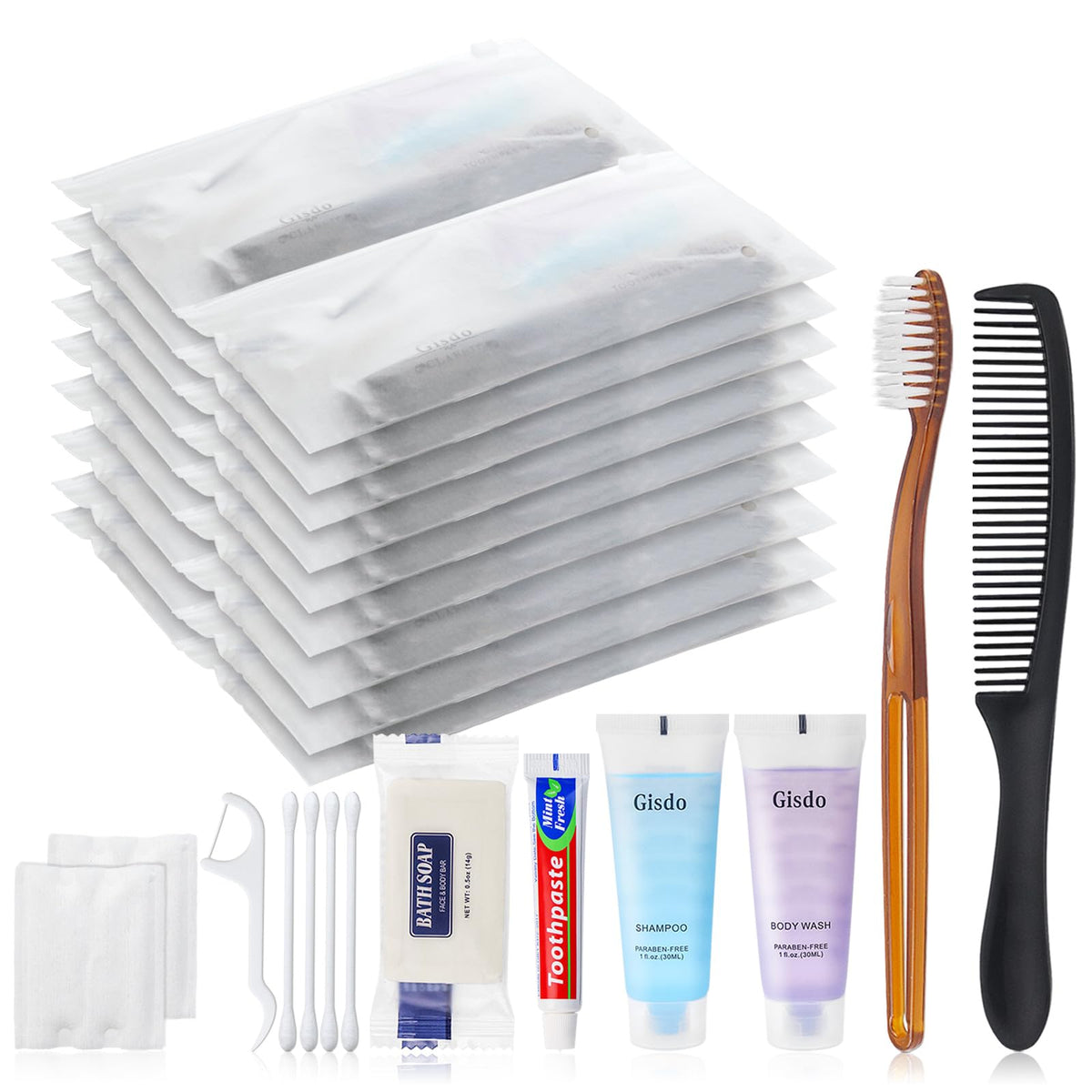 100 Sets Toiletry Kits Homeless Personal Hygiene Kit Bulk Homeless Care Package Supplies Travel Toiletry Kit Homeless Hygiene Kit Bulk for Men Women Charity Disposable Toiletry Kit (Pack of 100)