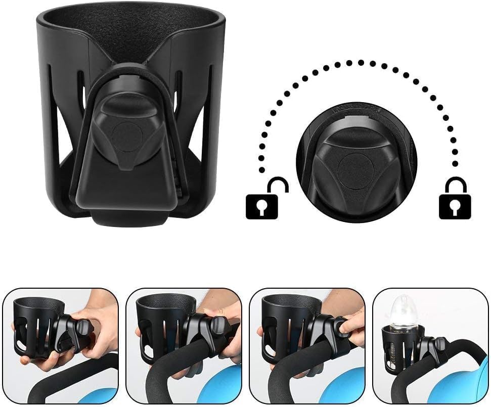 New Stroller Cup Holder for Stanley Quencher H2.0 (black)