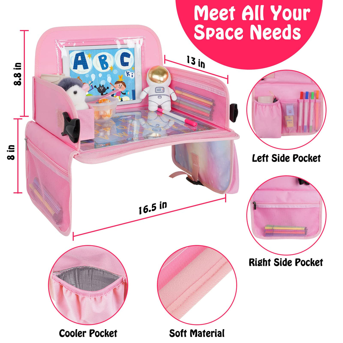 Kids Travel Tray (Magic Pink)