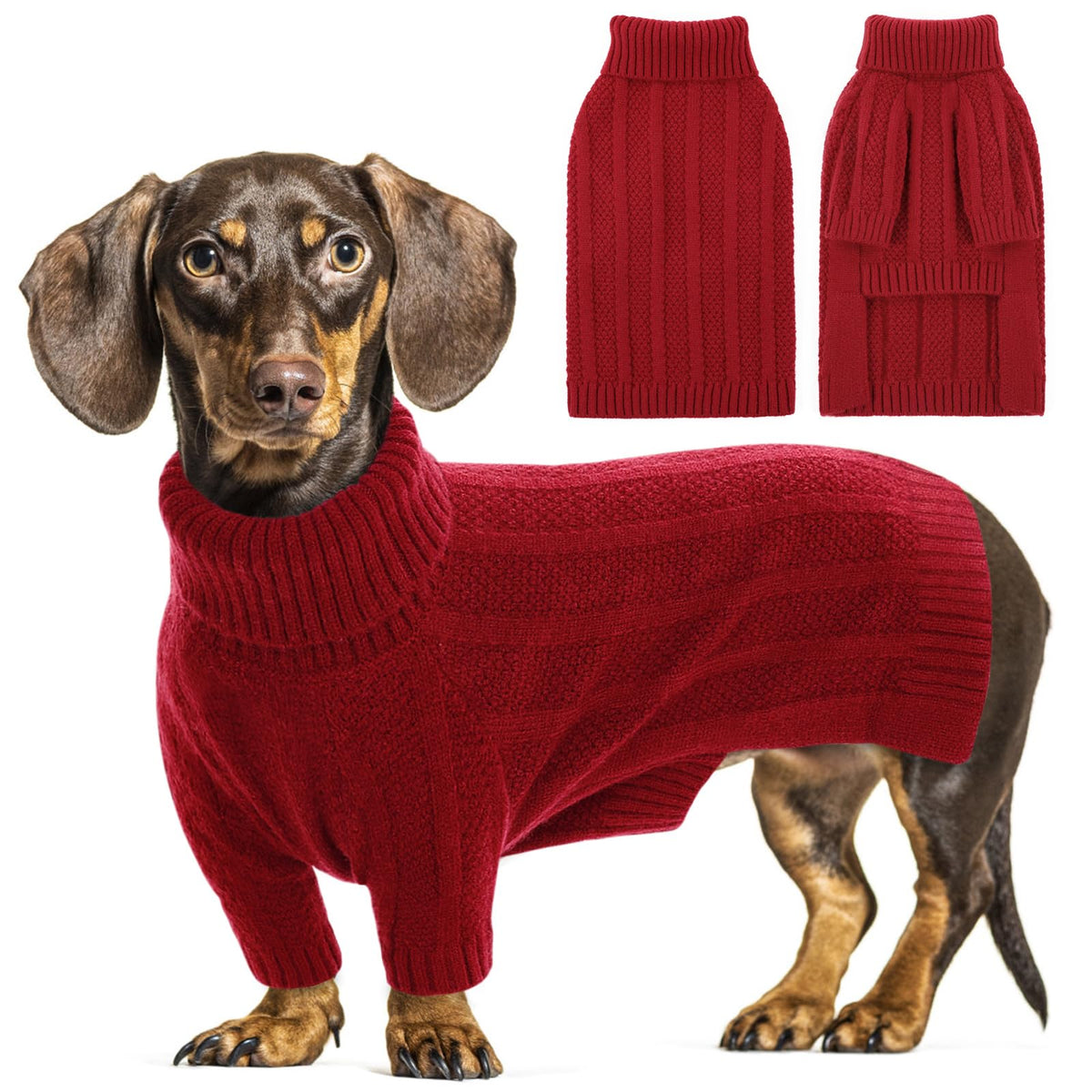 Small Dog Sweaters for Small Dogs Girl Boy (Small / Red)