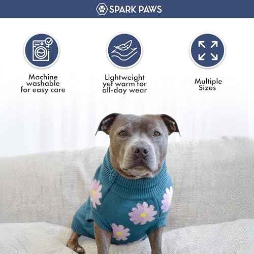 Knit Dog Sweater (Flower / Medium)
