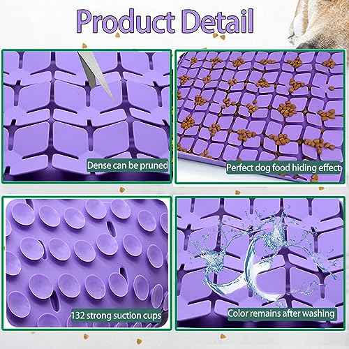 Silicone Snuffle Mat for Large Dogs (Purple-L (16.31x16.3in))