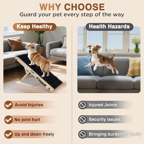 2026 Upgraded Dog Ramp for Couch (Upgraded 33.07" L x 12.5" W（Foldable）)
