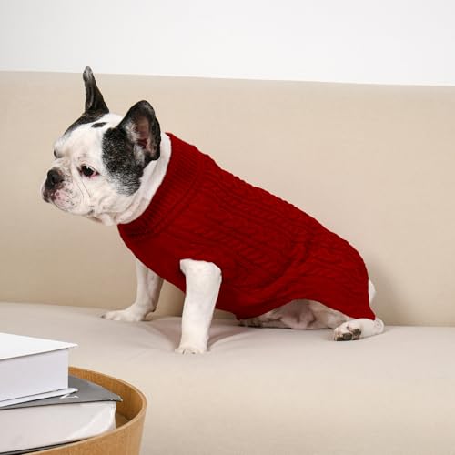 Dog Sweater 2 Pack for Medium Dogs (Red & Green / Medium)