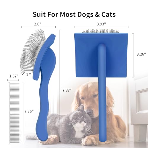 Slicker Brush for Dogs (Blue)