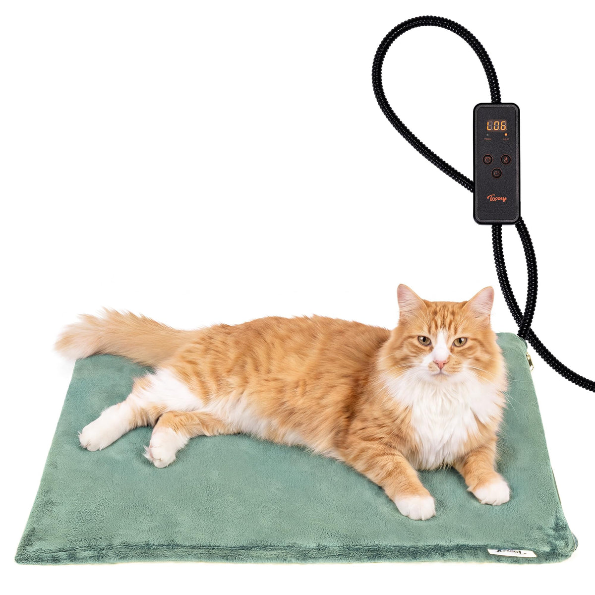 Cat Heating Pad (Sage Green / S: 18.0"x 16.0")