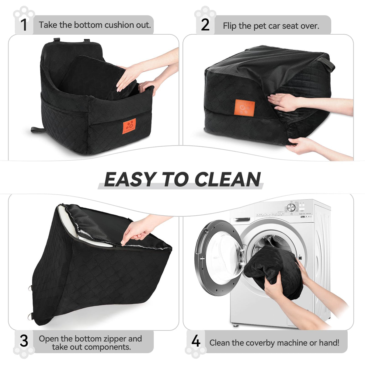 Dog Car Seat for Small (Black)