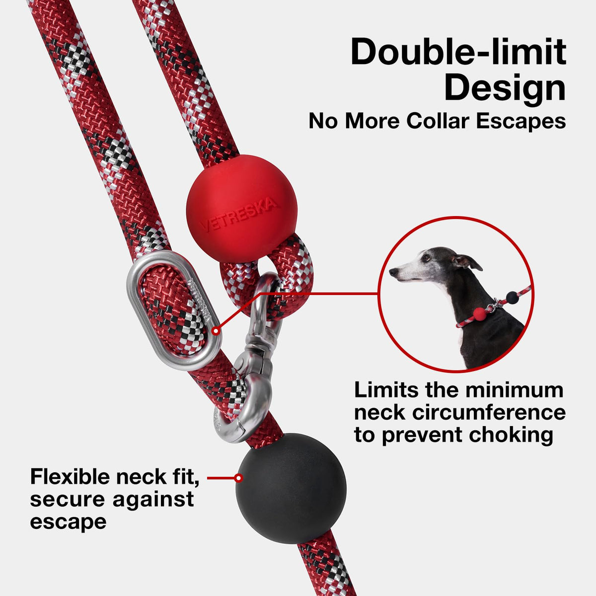 Hands Free Red Dog Leash (Circuit Red)
