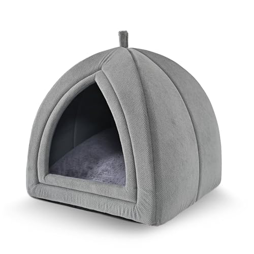 Cat Bed Cave 2 (Lightgrey / S-15"×15"×15")