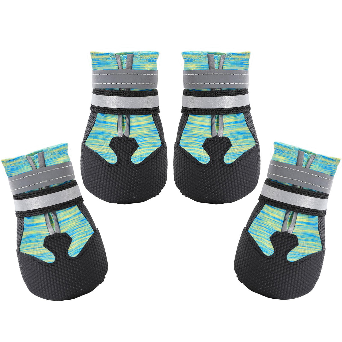 Water Resistant Dog Boots for Medium Large Dogs (Turquoise(Waterproof) / S (Insole Width 2")for 25~30lb)