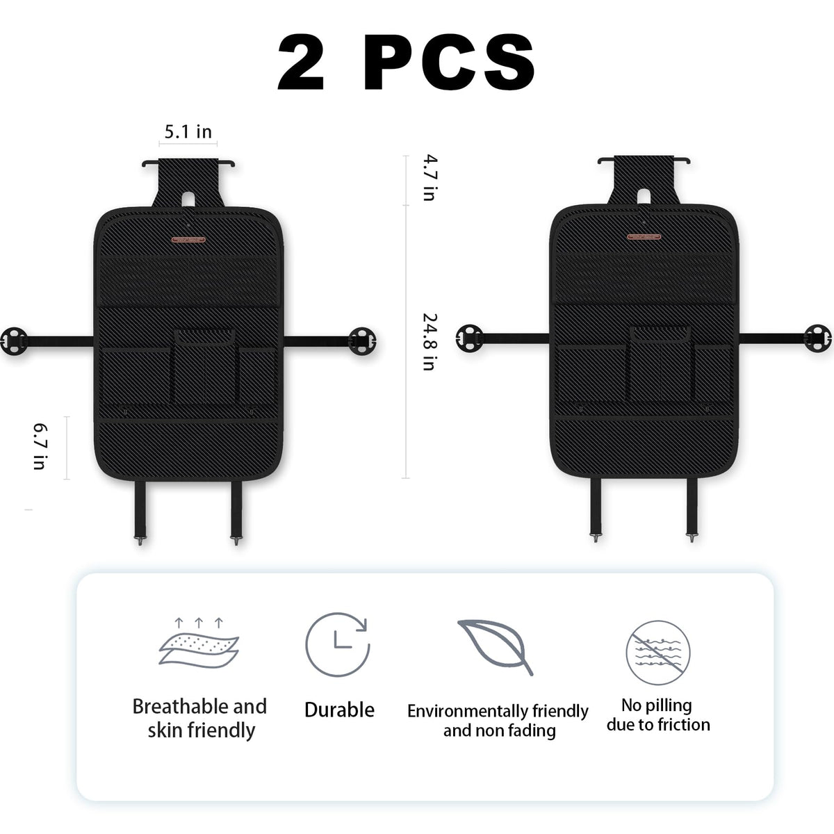 Car Seat Organizers (Carbon Fiber / 2 Pcs)