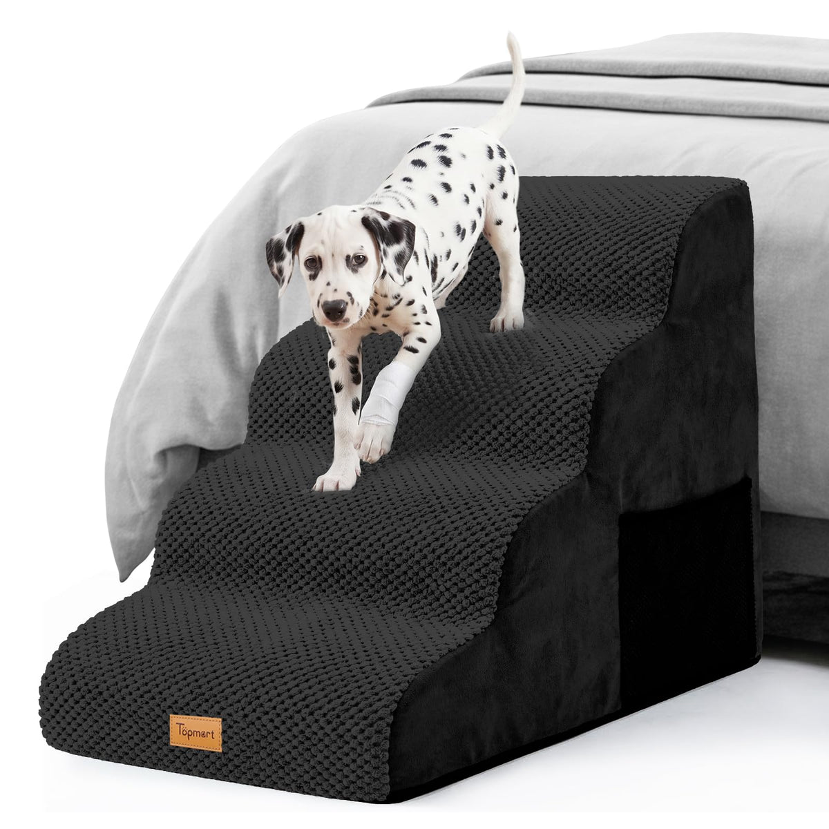 High Density Foam Dog Steps 4 Tiers (Black / 28.5*15.7*20.5)