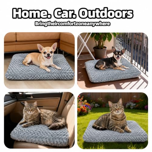 Dog Bed Small Size (Dark Grey / 17"L x 14"W x 2"Th)