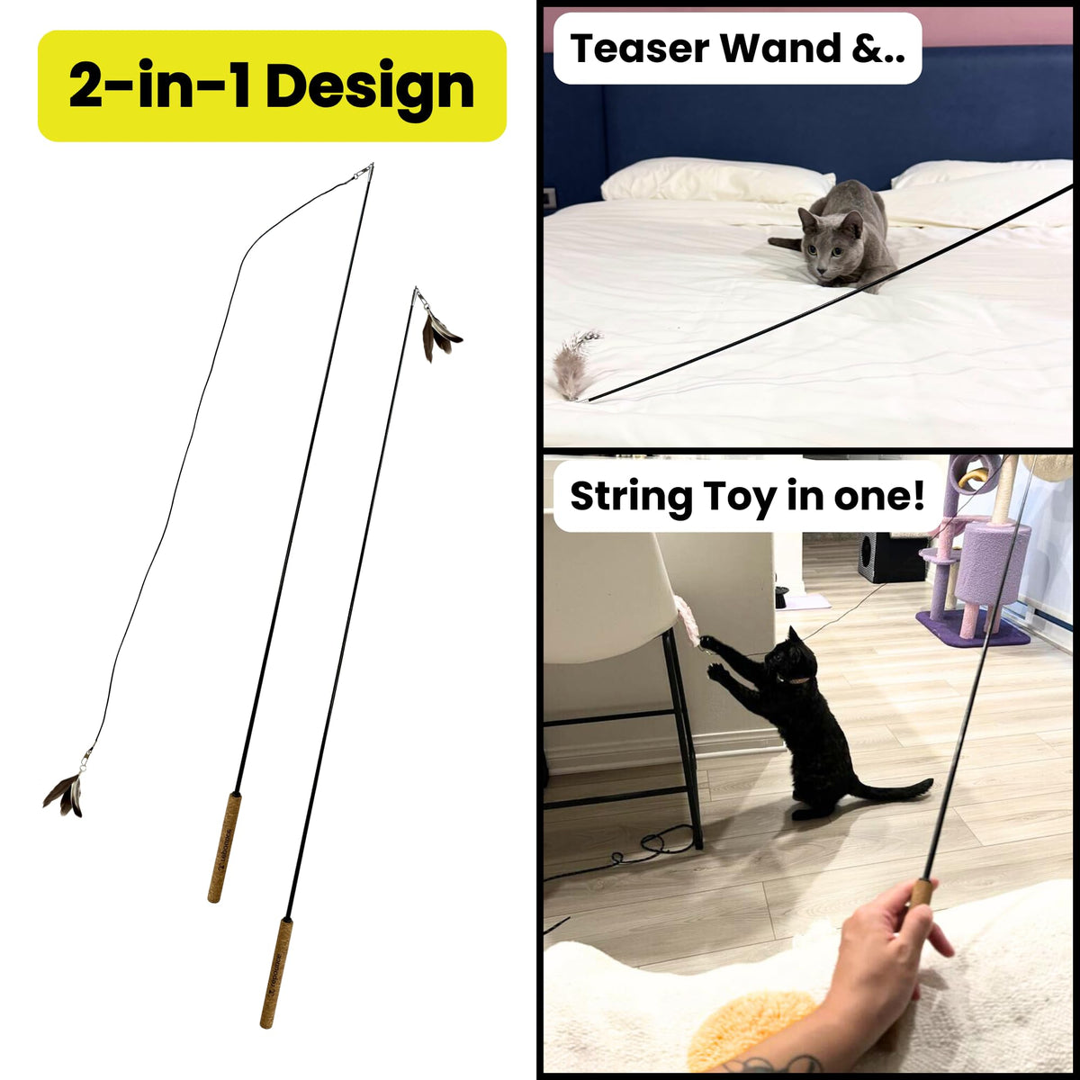 Forever Stick Unbreakable Cat Wand Toy (Forever Stick 1-Pack)