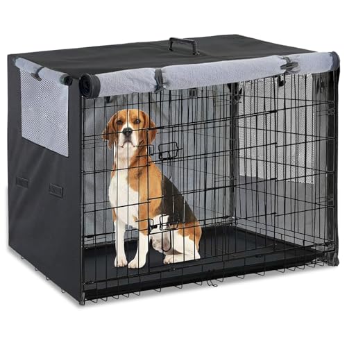 Dog Crate Covers 36 inch Built (Black / 36"L x 23"W x 25"H)