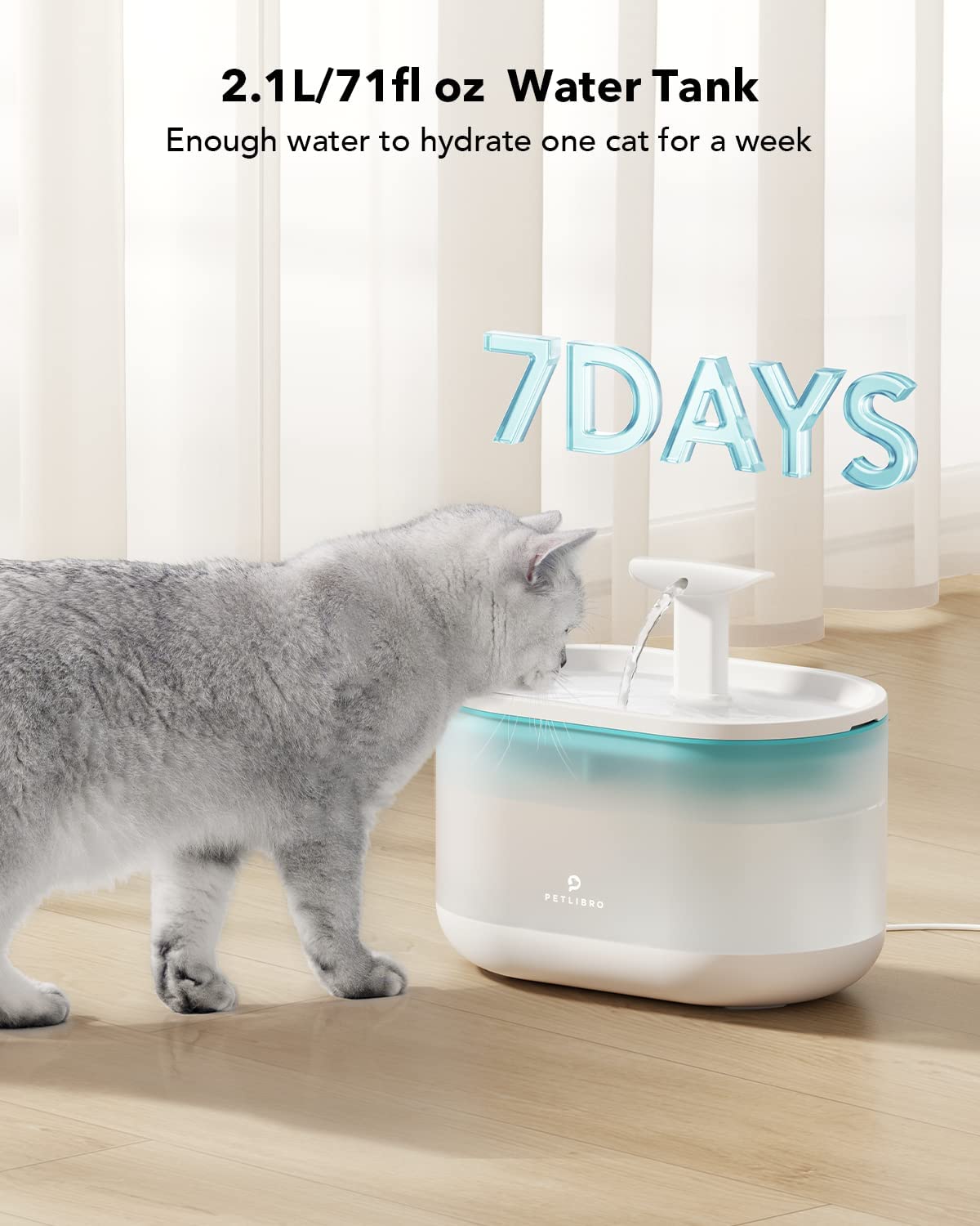 Replacement Pump for Cat Water Fountain (White / Pump for Capsule Fountain)
