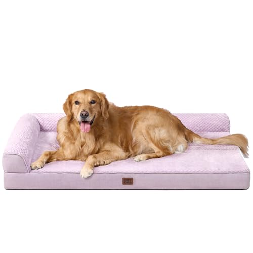 Memory Foam Dog Bed (Lilac / 44.0"L x 32.0"W x 6.5"Th)