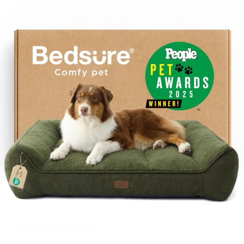 SupportMax® Extra Thick Orthopedic Dog Beds Large Sized Dog (Dark Green / 38"l X 28"w X 8.5"th)