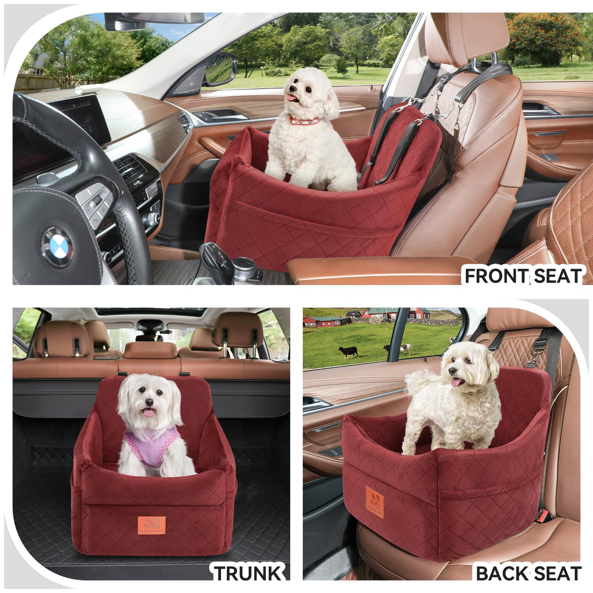 Dog Car Seat for Small (Red)