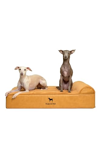 Large Dog Bed (Vegan Leather - Camel / Large)
