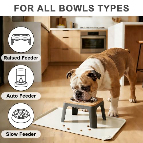 Silicone Pet Feeding Mat (CreamWhite / 24"L x 16"W)