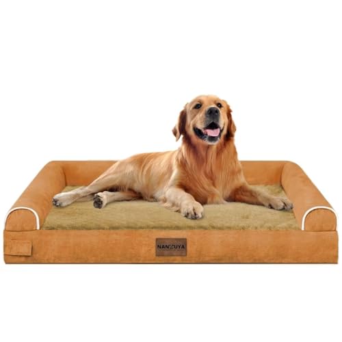 Orthopedic Dog Bed for X (Orange / 40.0"L x 32.0"W x 6.5"Th)
