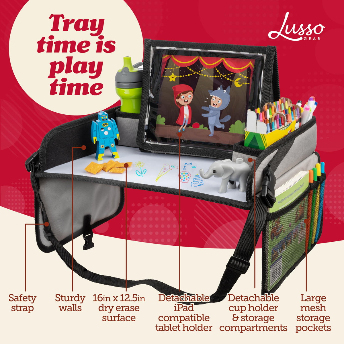 Lap Tray for Toddler and kids (Gray)