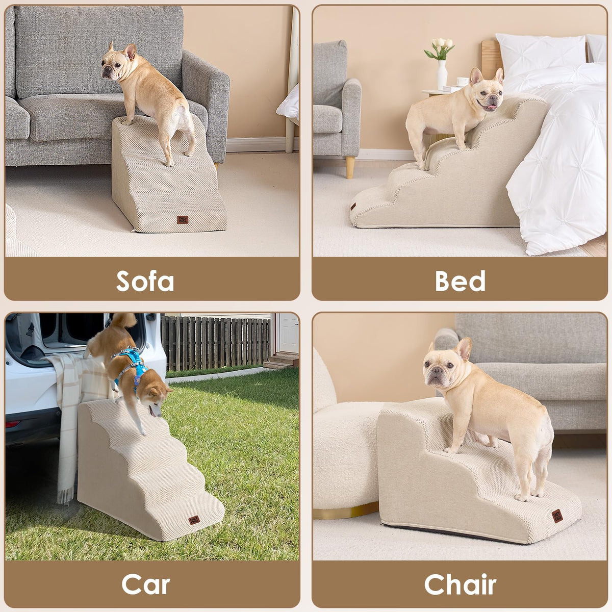 Curved Dog Stairs Ramp