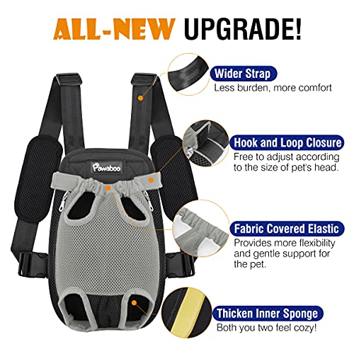 Pet Front Carrier Backpack for Small Medium Dogs (Gray / Large (Pack of 1))