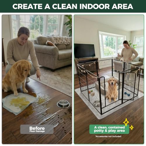 Rollick Dog Playpen with Washable Pee Pad (Black / 40"H)