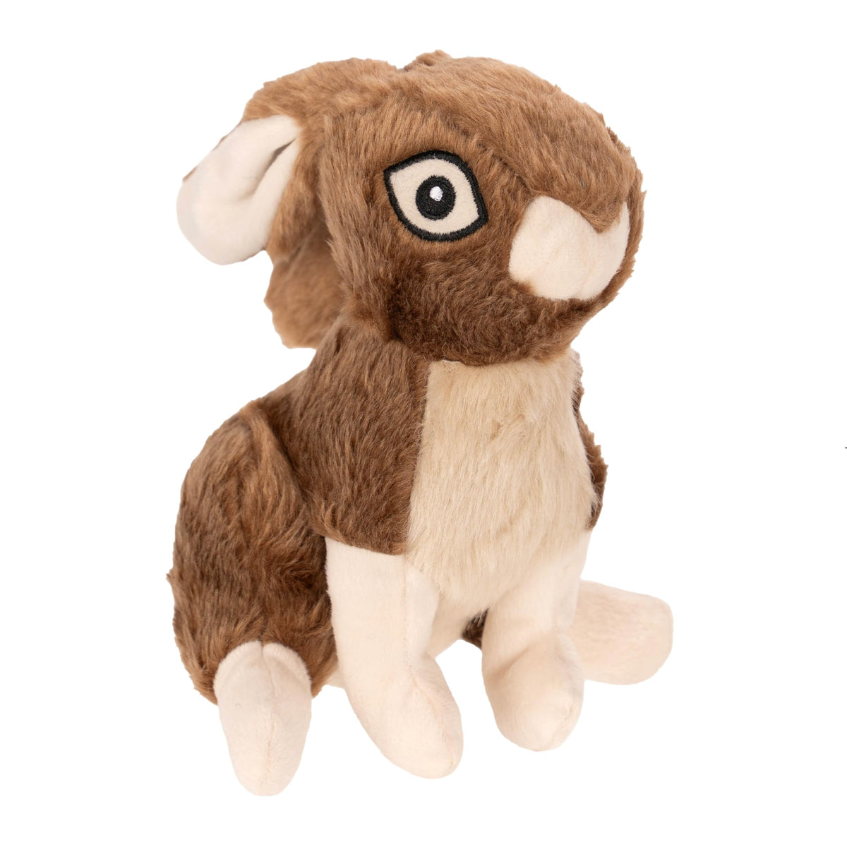 Wildlife Rabbit Squeaky Plush Dog Toy with Chew Guard Technology (Wildlife Rabbit (Brown) / Large)