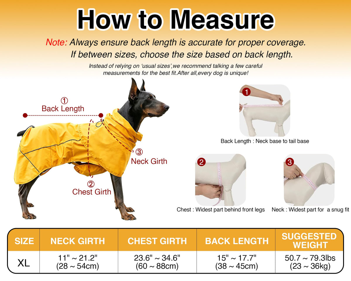 Dog Raincoat with Hood (yellow (Mesh Lining) / XL)